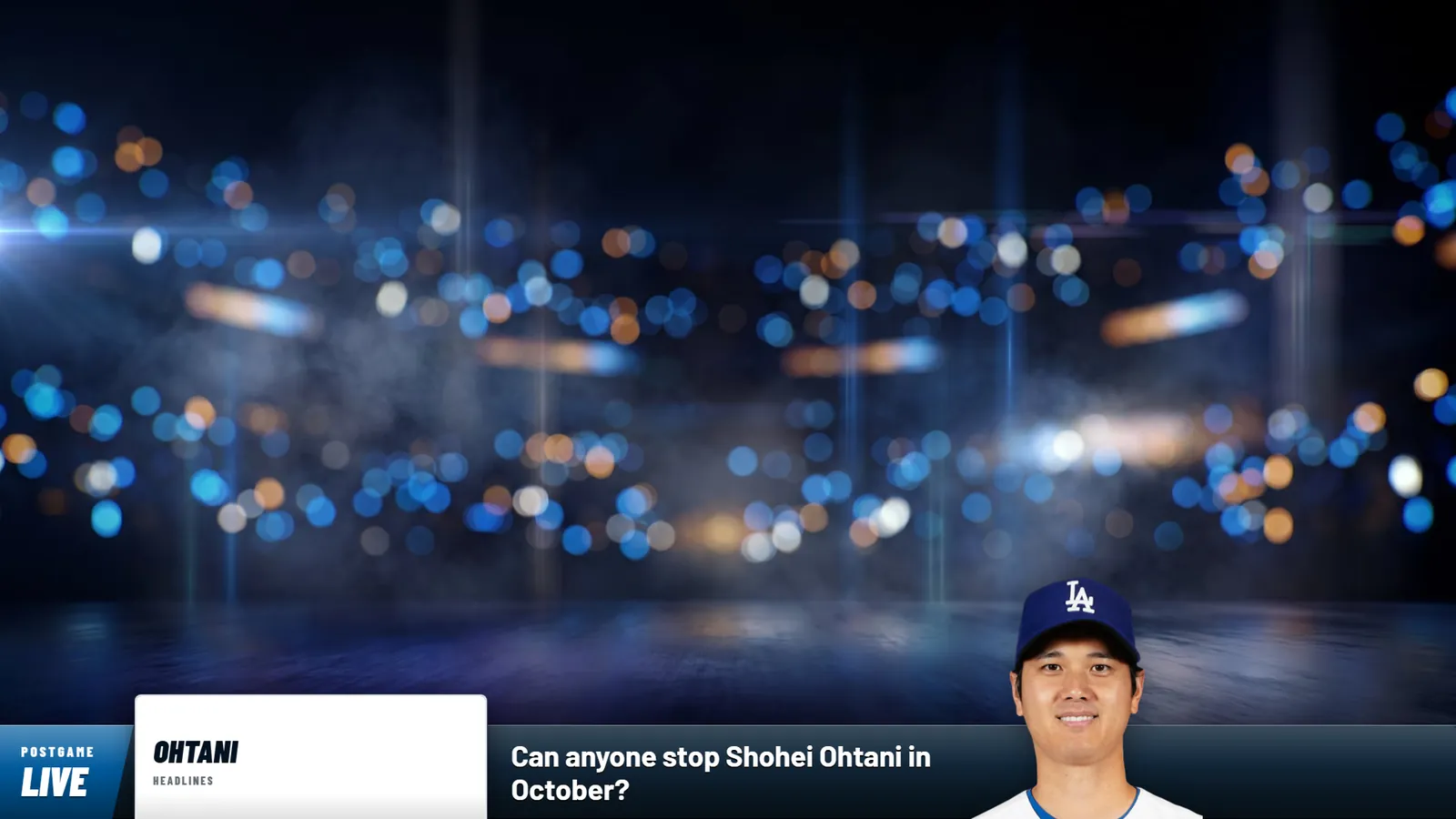 Topics question bar in the Marquee style, with Shohei Ohtani standing on the bar