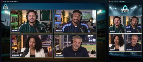 Live Studio: four remote guests in an OBS scene, and the same show in 9:16