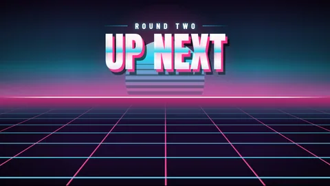 Neon grid stinger transition