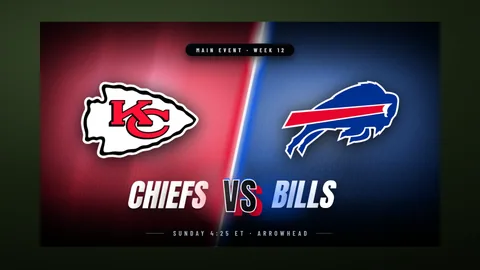 A head-to-head matchup title card for two football teams