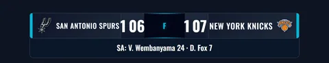 A basketball scorebug with score, period and clock