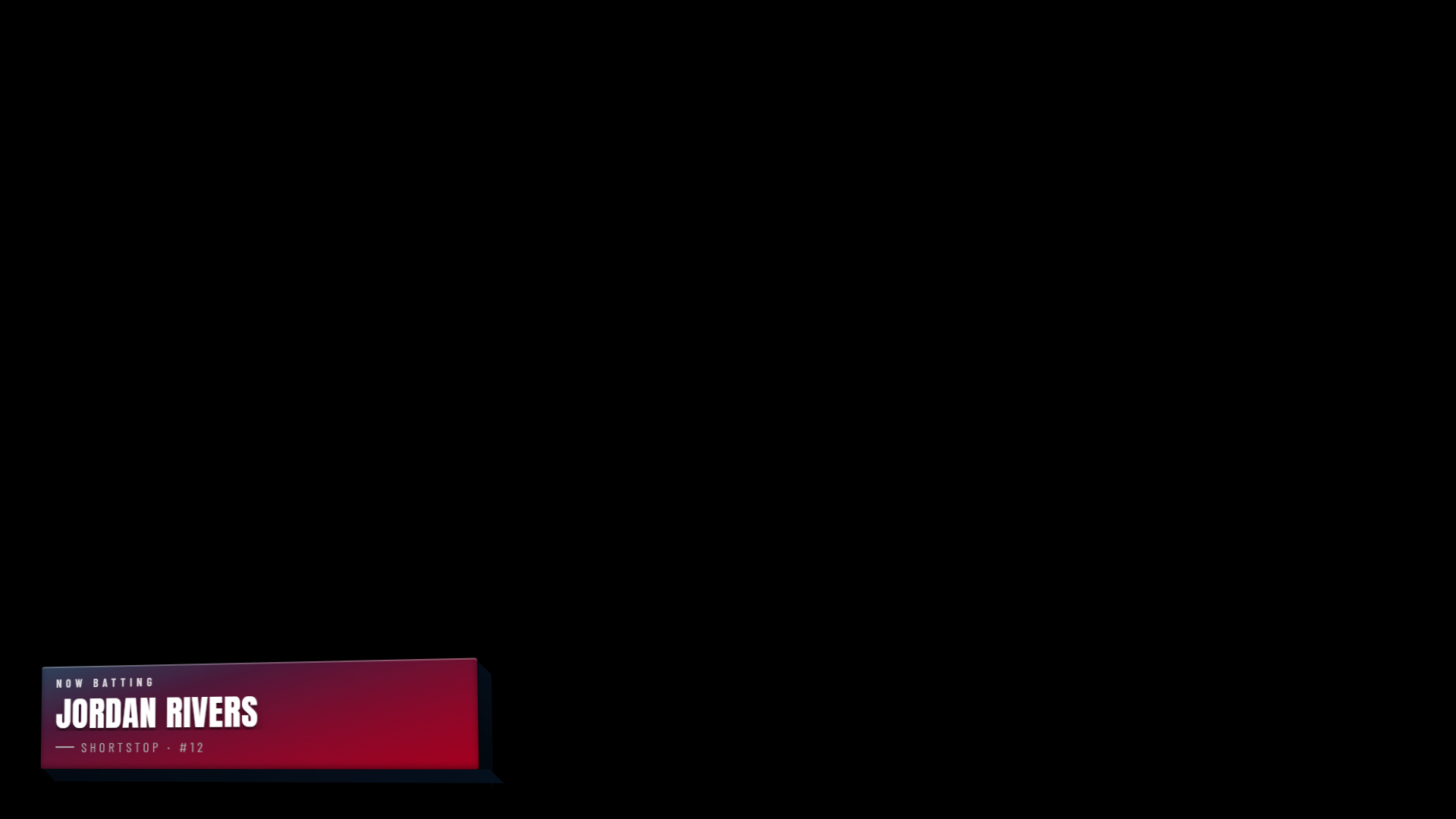 A three-dimensional monument-style nameplate in club colours