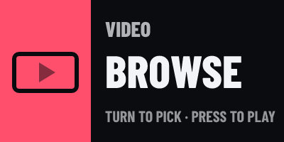 Video Player: Browse: The dial’s screen