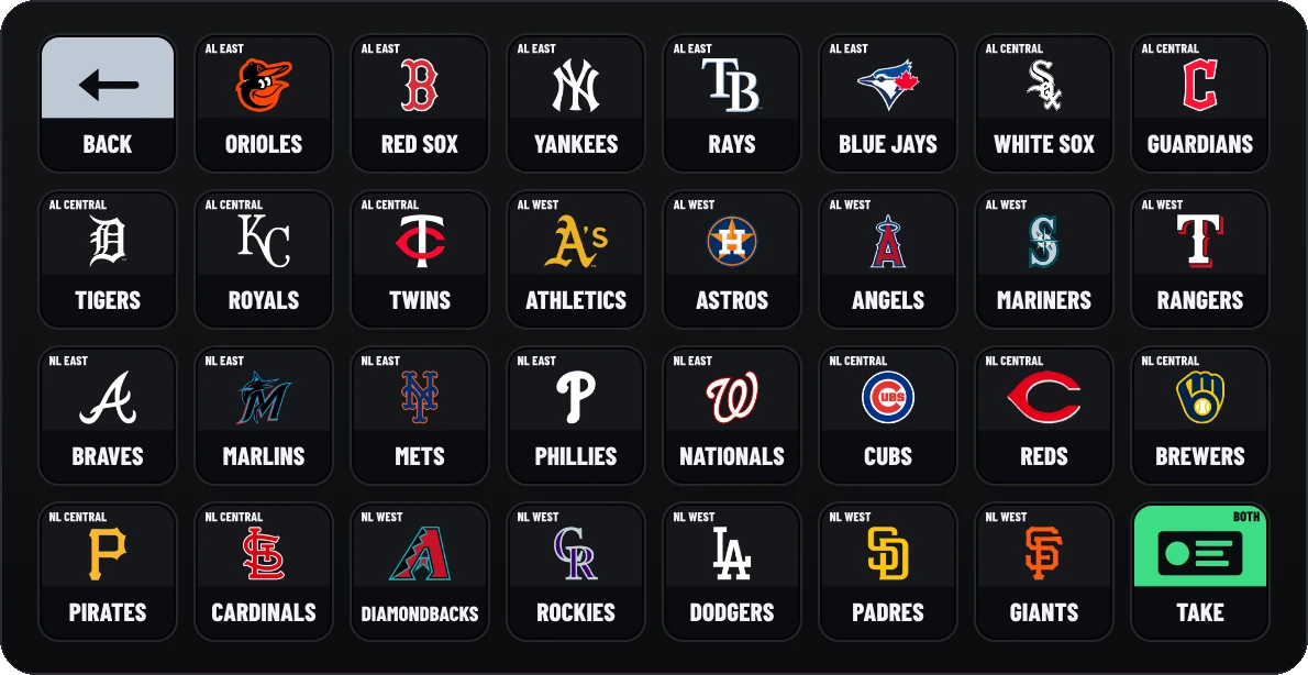 MLB Rosters · XL · All 30 teams